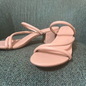Cute Pink Strappy Short Heels